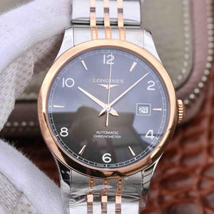 AF Longines Pioneer Series Men's Mechanical Watch New Style Slim Arc-shaped Case Case Coffee Face Between Gold AF Longines Pioneer Series Men's Mechanical Watch New Style Slim Arc-shaped Case Case Coffee Face Between Gold