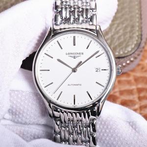 Longines magnificent series L4.921.4 lasted ten months of ingenuity, ultra-thin steel belt men's mechanical watch white face