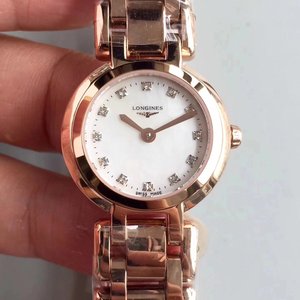 KZ factory's strongest replica Longines Heart and Moon series ladies quartz 18k gold watch