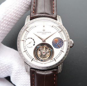 Vacheron Constantin Style: Montre pour homme mécanique à remontage manuel 8290 véritable mouvement tourbillon