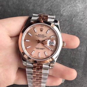 N usine Rolex Datejust 41 paquets d'or véritable (or rose 18 carats) ne se fanent jamais et ne changent jamais de couleur.