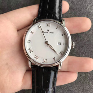 Blancpain Classic Sraith 6651 Foirmiúil Watch, galánta agus subtle, 40x11mm