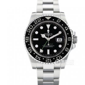 V9 Rolex Greenwich Type II Series 116710LN-78200 Men's Steel Band Mechanical Watch Green Hand