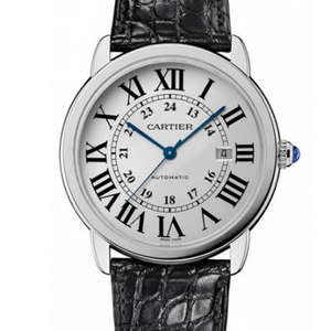Re-engraved Cartier London Series W670101 ultra-thin classic model with crocodile leather
