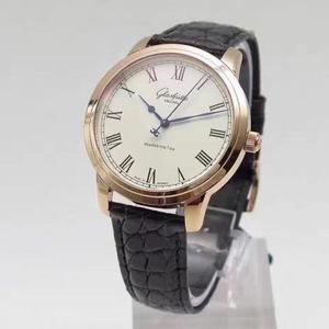 GF factory v2 Senator Glashütte belt watch equipped with 9015 replica Cal.39-59 automatic winding movement men's watch