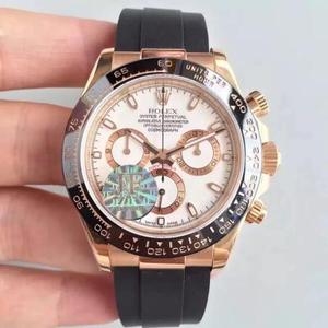 JF new product Daytona Rolex "tape version" cosmic dial Take the series V2 version of the rose gold shell ceramic ring.