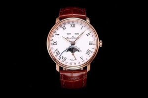 OM new product Blancpain villeret classic series 6639 moon phase display self-made 6639 movement full-featured men’s watch.