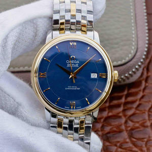 TW Omega New De Ville Series Men's Classic Mechanical Watch Blue Surface