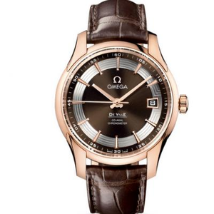 V6 Factory Re-enactment Omega Butterfly Series 431.63.41.21.13.001 Rose Gold Coffee Face Men's Mechanical Watch Watch