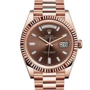 Rolex 228235 series day-calendar rose gold men's mechanical watch.