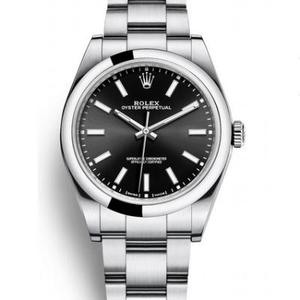 AR Rolex 114300-0005 Oyster Perpetual Series Black Face Men's Mechanical Watch