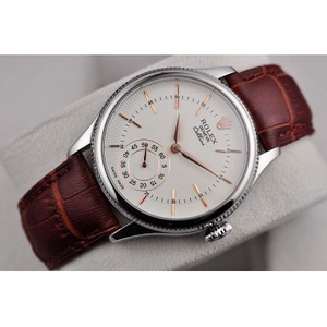 Rolex Licheni Three-Hand Automatic Mechanical Watch Brown Calfskin Strap Men's Watch Watch