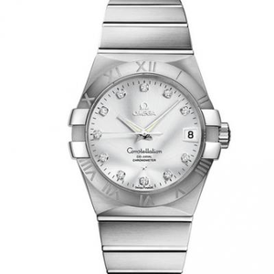 VS Factory Re-enacted Omega Constellation 123.10.38.21.52.001 White Plate Diamond Men's Mechanical Watch.