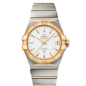 VS factory replica Omega Constellation series 123.20.38.21.02.006 double eagle gold men's mechanical watch.