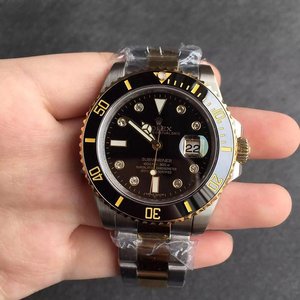 New Rolex Submariner Water Ghost Gold-plated 18k Yellow Gold Black Face Model N Factory Reissue