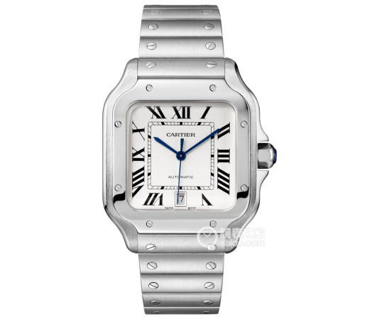 BV Cartier New Santos (Men's Large) Case: 316 Material Dial Large White Dial Watch - Click Image to Close