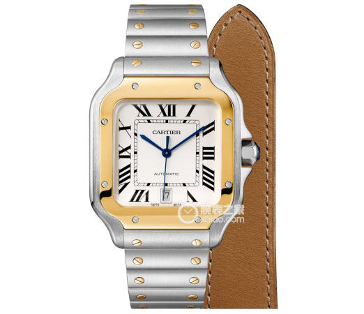 BV Cartier's new Santos (women's medium size) Case: 316 material dial 18k rose gold watch - Click Image to Close