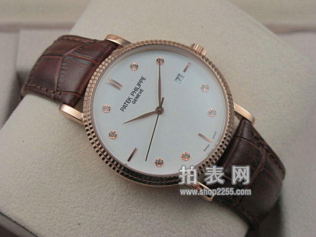 Patek Philippe Golden Ellipse series all-self mechanical watch men's diamond rose gold calendar - Click Image to Close