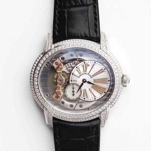 V9 Audemars Piguet Millennium Series 15350 Orologio meccanico da uomo con l'anello di diamante bianco d'oro bianco