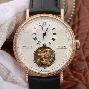 TF fabbrica Breguet Classic Tourbillon serie, dotata di retro eccentrico avvolgimento manuale tourbillon, vetro di cristallo zaffiro doppio