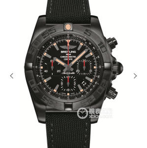GF Factory Breitling Mechanical Chronograph 44mm Black Steel Watch Automatic Mechanical Meccanico Uomo Originale Modello Aperto Originale
