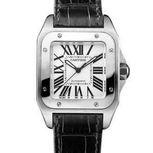 RB Cartier Santos Black Knight W20106X8 Il top replica più forte Orologio Santos sul cinturino mercato