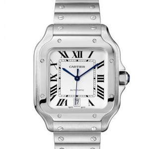 RB Cartier Santos Black Knight, l'orologio Santos top più forte sul mercato, cinturino in acciaio inox