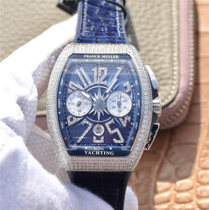 ABF Franck Muller V45 Blue Yacht 7750 Movement 44x54 mm Man's Watch Rubber Band Automatic Mechanical Movement