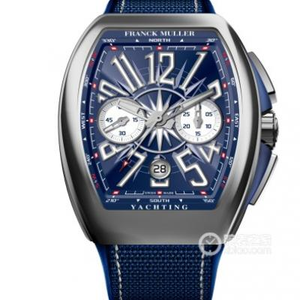 ABF Franck Muller V45 Blue Yacht 7750 Movement 44x54 mm Man's Watch Rubber Band Automatic Mechanical Movement