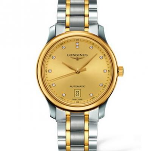 Top fine imitazione Longines L2.628.5.37.7 Master single calendar orologio meccanico 18k oro orologio da uomo
