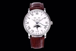 OM Nuovo prodotto Blancpain villeret classic series 6639 moon phase display self-made 6639 movement full-optional men watch.