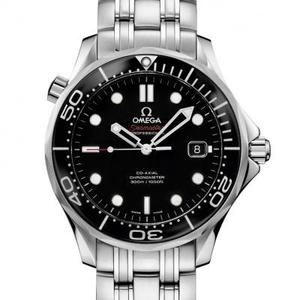 MKS Omega Seamaster Series 212.30.41.20.01.003 300m versione nera anello nero anello nero cintura in acciaio manipolatore