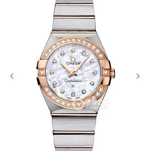 3s Omega Constellation Series Quartz orologio da donna 18k Rose Gold Diamond orologio da donna
