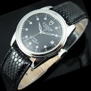 Top orologio svizzero Tudor TUDOR TUDOR Junyu Automatico in pelle casual nero nero da uomo