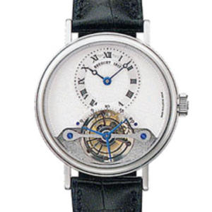 下の男性のマニュアル真のトゥールビヨンの動きの時計を通してBMブレゲ真のトゥールビヨン