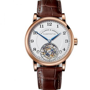 LHランゲ1815シリーズ730.032マニュアルトゥールビヨンの動きは金の男性の時計をバラにしました