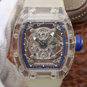 リチャードミルRM 56-01手動機械式透明メンズ腕時計。