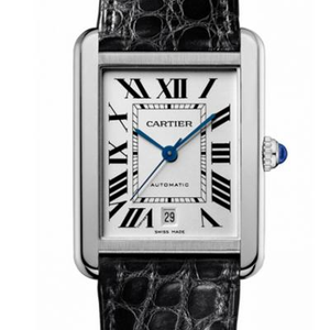 Cartier tank serie W5200027 horloge maat 31x41mm heren riem mechanisch horloge