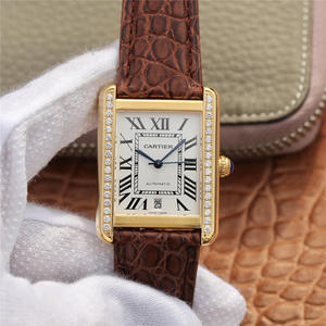 Cartier tank serie W5200027 horloge maat 31x41mm heren riem mechanisch horloge
