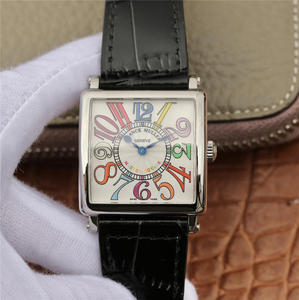 Z6 Franck Muller Master Square-serie dameshorloge met blauwe riem horloge Origineel Zwitsers Ronda quartz uurwerk
