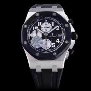 JF Boutique AP Royal Oak Chronograph Series 42MM steel shell rubber ring, equipped with 12 small seconds 7750 chronograph movement
