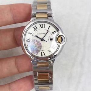 JF nieuw product CARTIER Cartier blauwe ballon serie medium 33MM 1:1 shell sleeve uitgerust met geïmporteerde mechanische uurwerk JF nieuw product CARTIER Cartier blauwe ballon serie medium 33MM 1:1 shell sleeve uitgerust met geïmporteerde mechanische uurwerk