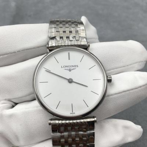 Longines Garland-serie geïmporteerd quartz uurwerk, eenvoudige en elegante witte plaat, zowel mannen als vrouwen kunnen dragen