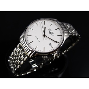 Longines Longines horloge prachtige serie automatisch mechanisch herenhorloge L4.821.4.18.6 witte wijzerplaat Zwitsers uurwerk.