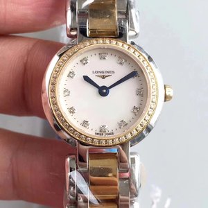 KZ fabriek sterkste replica Longines Heart and Moon serie dames quartz 18k gouden horloge.