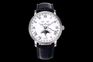 OM nieuw product Blancpain villeret classic serie 6639 maanfase-display zelfgemaakt 6639 uurwerk volledig uitgerust herenhorloge.