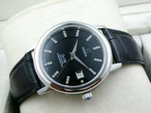 Omega Diefei serie automatische mechanische transparante ultra-dunne business mannen horloge (zwart gezicht)