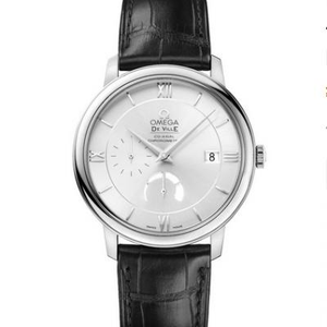 ZF Factory Omega De Ville Series 424.13.40.21.02.001 Kinetic Energy Display Klassiek horloge met witte plaat met riem