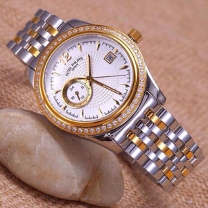 Hoge imitatie Zwitserse Patek Philippe mannen horloge 18K gouden diamant automatische mechanische mannen horloge Zwitserse originele uurwerk horloge
