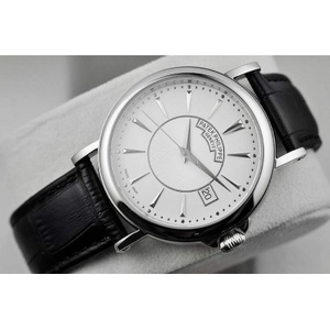 Swiss movement fine imitation Swiss Patek Philippe watch automatic mechanical men's through-the-bottom watch white face